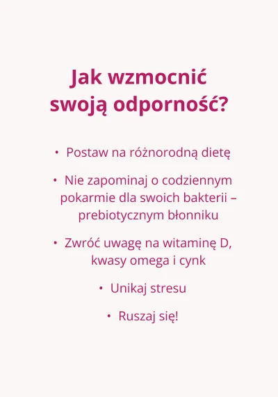 Jak wzmocnić swoją odporność z OMNi-BiOTiC® 6