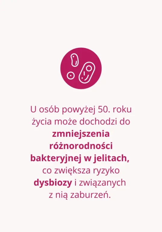 Zmniejszona różnorodność bakteryjna w jelitach u seniora
