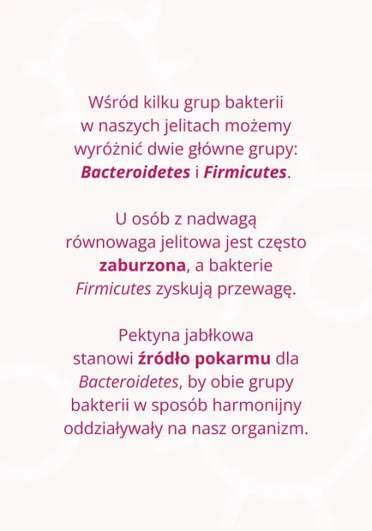 Pektyna jabłkowa to źródło pokarmu dla bakterii jelitowych